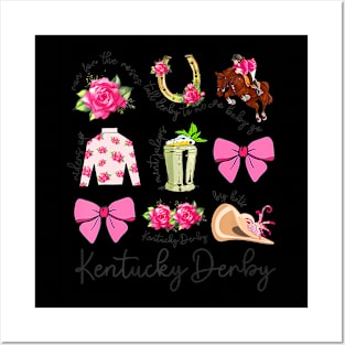 Womens  Coquette Bow Derby Day Horse Racing 2024 Derby Posters and Art